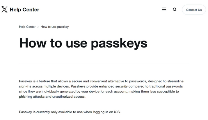 金平苹果维修店铺分享iOS用户如何通过通行密钥(Passkey)登录 