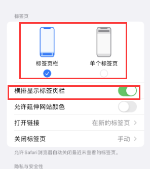 金平iPhone授权维修分享Safari浏览器如何切换标签栏位置 